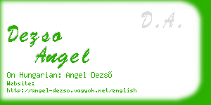 dezso angel business card